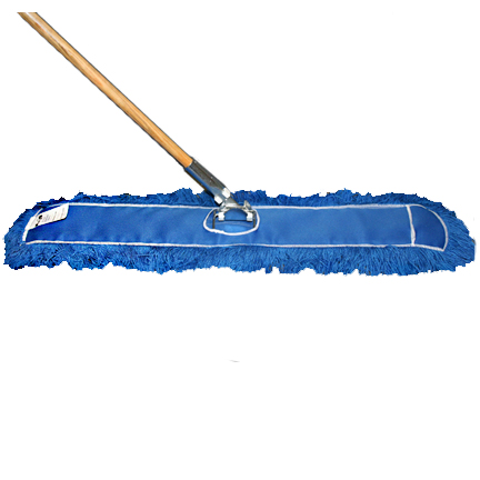 Dust Mop 36&quot;x 5&quot; Blue Nylon electrostatic head, handle,