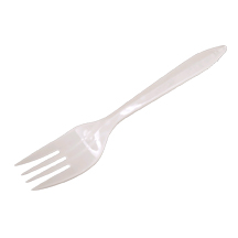 MED White Plastic FORK (1000)