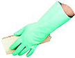 Gloves L Green Nitril Unlined 11 mil thick, 13&quot; long